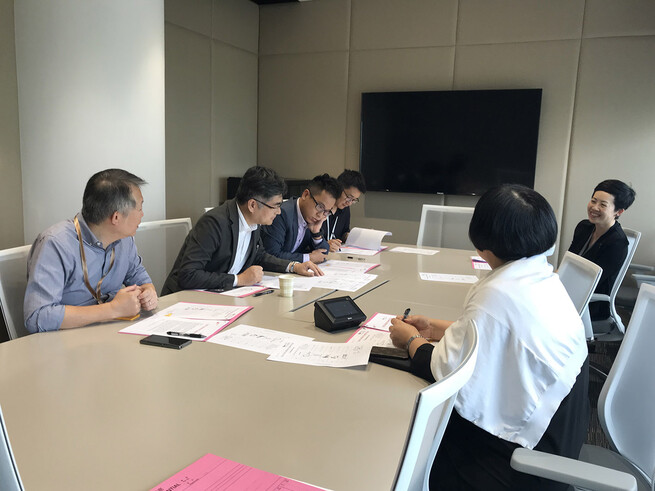 The judging panel assessed the entries for the Centre for Sustainable Design and Environment Logo Design Competition.